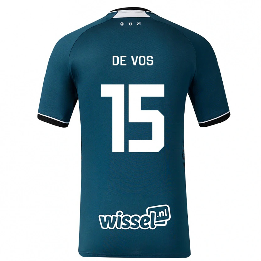 Danxen Kobiety Nick De Vos #15 Darkslategray Biały Wyjazdowa Koszulka 2026/27 Koszulki Klubowe