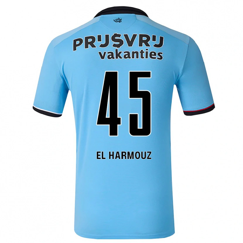 Danxen Kobiety Nassim El Harmouz #45 Głęboki Niebieski Czarny Czerwony Wyjazdowa Koszulka 2026/27 Koszulki Klubowe