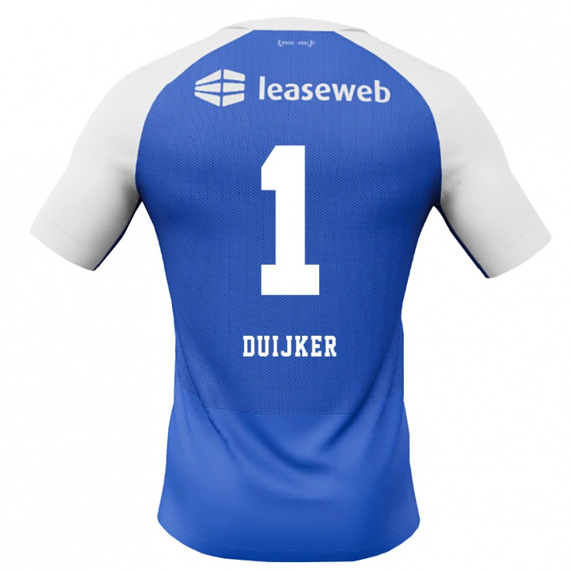 Danxen Kobiety Jaycen Duijker #1 Niebieski Królewski Czerwony Biały Wyjazdowa Koszulka 2026/27 Koszulki Klubowe