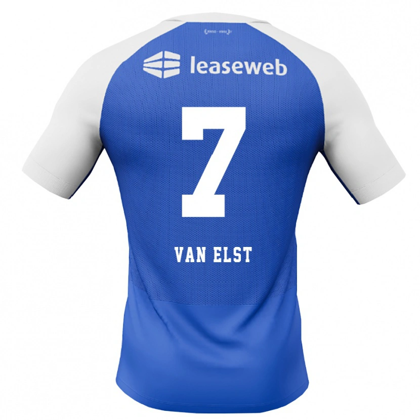 Danxen Kobiety Senna Van Elst #7 Niebieski Królewski Czerwony Biały Wyjazdowa Koszulka 2026/27 Koszulki Klubowe