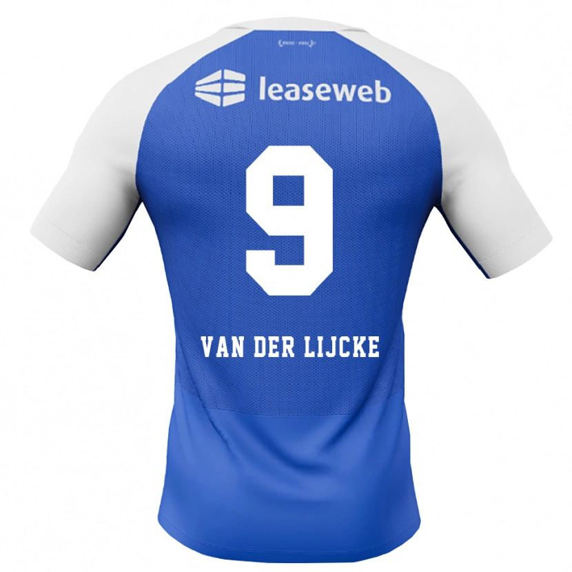 Danxen Kobiety Donny Van Der Lijcke #9 Niebieski Królewski Czerwony Biały Wyjazdowa Koszulka 2026/27 Koszulki Klubowe