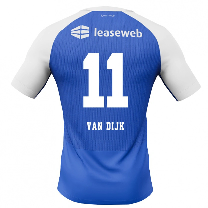 Danxen Kobiety Merijn Van Dijk #11 Niebieski Królewski Czerwony Biały Wyjazdowa Koszulka 2026/27 Koszulki Klubowe