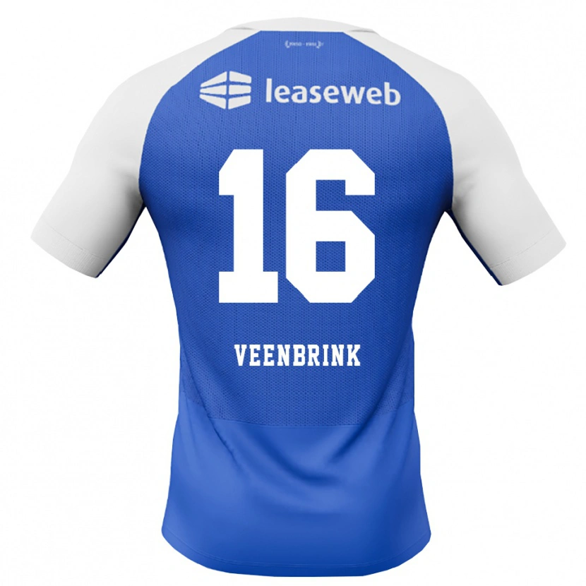 Danxen Kobiety Jayden Veenbrink #16 Niebieski Królewski Czerwony Biały Wyjazdowa Koszulka 2026/27 Koszulki Klubowe