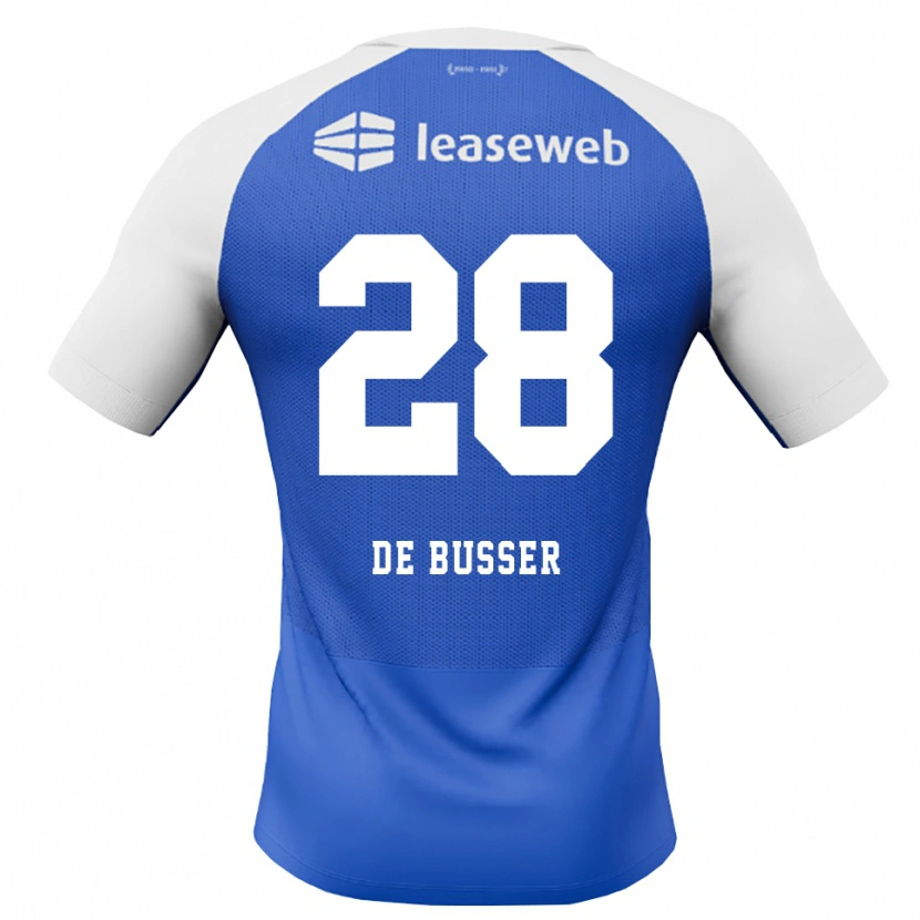 Danxen Kobiety Jari De Busser #28 Niebieski Królewski Czerwony Biały Wyjazdowa Koszulka 2026/27 Koszulki Klubowe