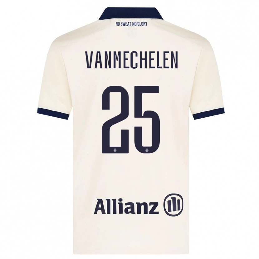 Danxen Kobiety Davinia Vanmechelen #25 Beżowy Czarny Wyjazdowa Koszulka 2026/27 Koszulki Klubowe