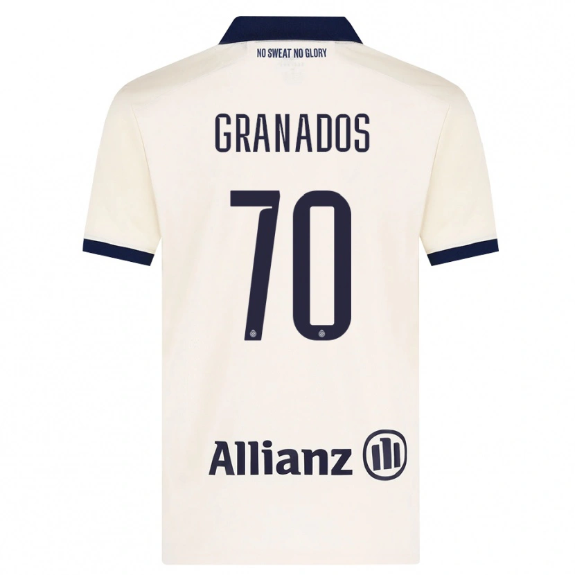 Danxen Kobiety Alejandro Granados #70 Beżowy Czarny Wyjazdowa Koszulka 2026/27 Koszulki Klubowe
