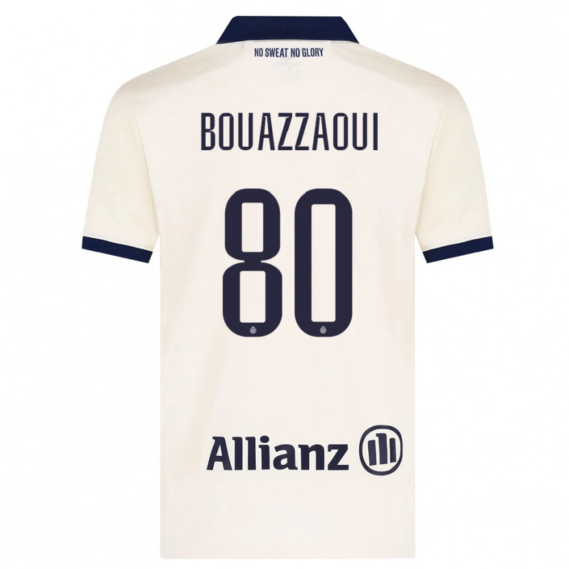 Danxen Kobiety Ilyas Bouazzaoui #80 Beżowy Czarny Wyjazdowa Koszulka 2026/27 Koszulki Klubowe
