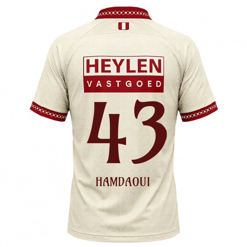 Danxen Kobiety Youssef Hamdaoui #43 Beżowy Czerwony Wyjazdowa Koszulka 2026/27 Koszulki Klubowe