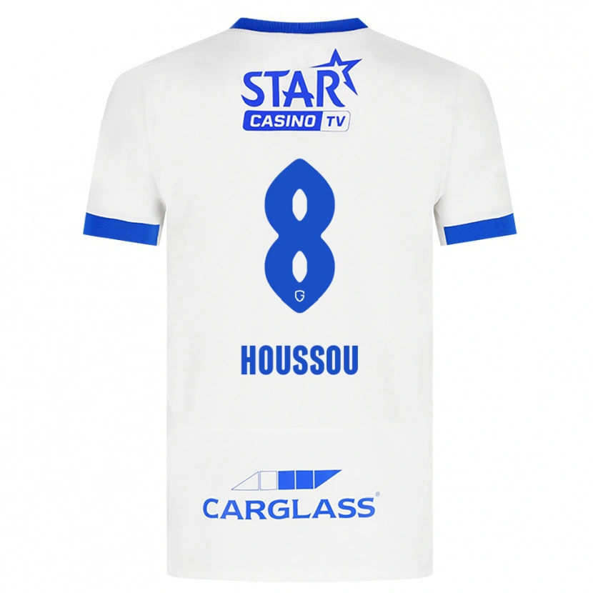 Danxen Kobiety Josué Houssou #8 Biały Niebieski Wyjazdowa Koszulka 2026/27 Koszulki Klubowe