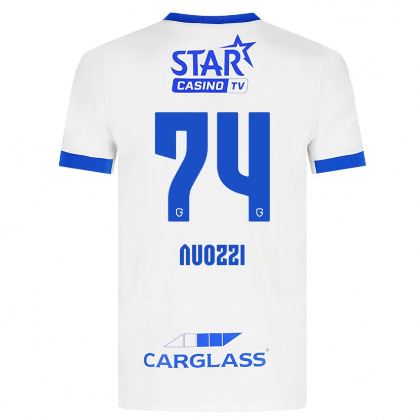 Danxen Kobiety Cédric Nuozzi #74 Biały Niebieski Wyjazdowa Koszulka 2026/27 Koszulki Klubowe