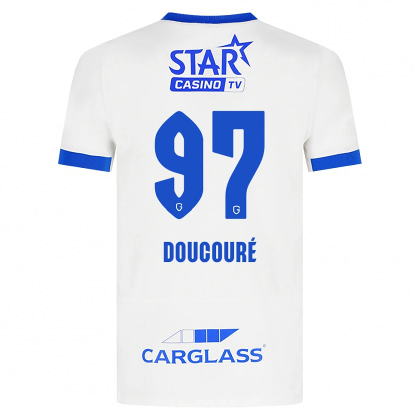 Danxen Kobiety Emile Doucouré #97 Biały Niebieski Wyjazdowa Koszulka 2026/27 Koszulki Klubowe