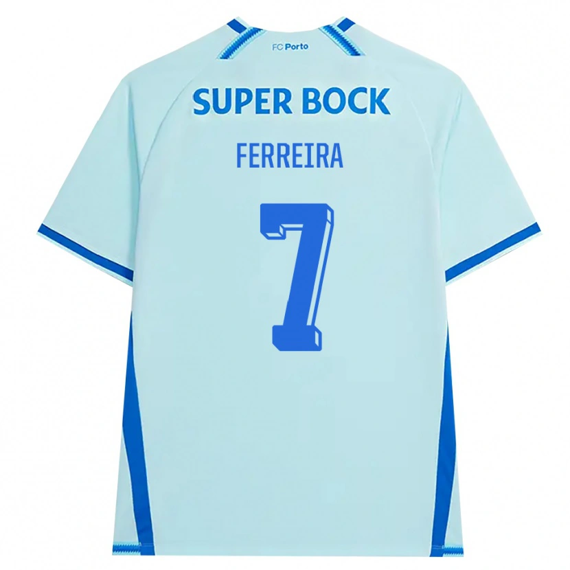 Danxen Kobiety Maria Ferreira #7 Jasny Cyjan Niebieski Trzeci Komplet Koszulka 2026/27 Koszulki Klubowe