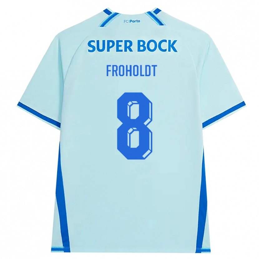 Danxen Kobiety Victor Froholdt #8 Jasny Cyjan Niebieski Trzeci Komplet Koszulka 2026/27 Koszulki Klubowe