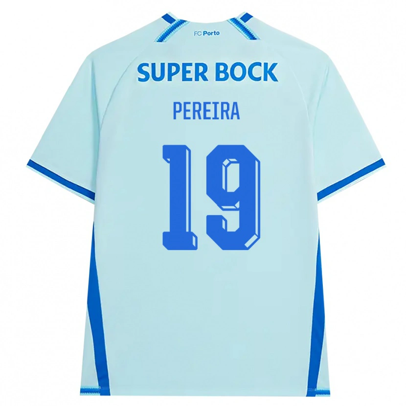 Danxen Kobiety João Pereira #19 Jasny Cyjan Niebieski Trzeci Komplet Koszulka 2026/27 Koszulki Klubowe