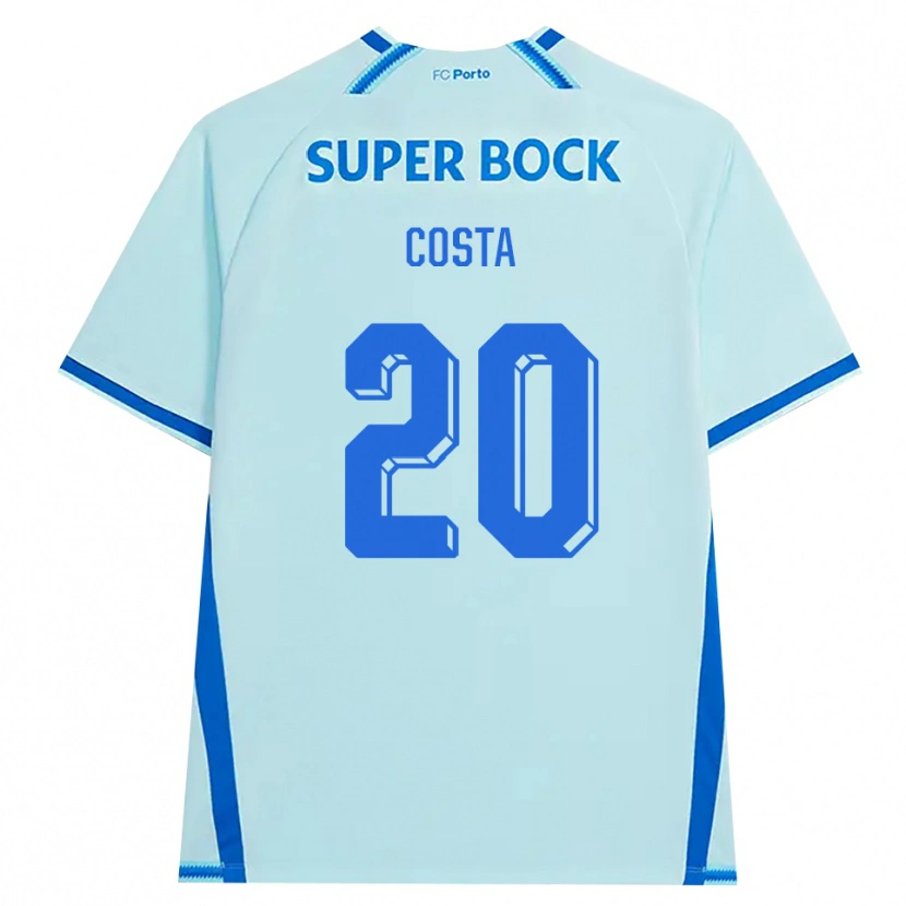 Danxen Kobiety Alberto Costa #20 Jasny Cyjan Niebieski Trzeci Komplet Koszulka 2026/27 Koszulki Klubowe
