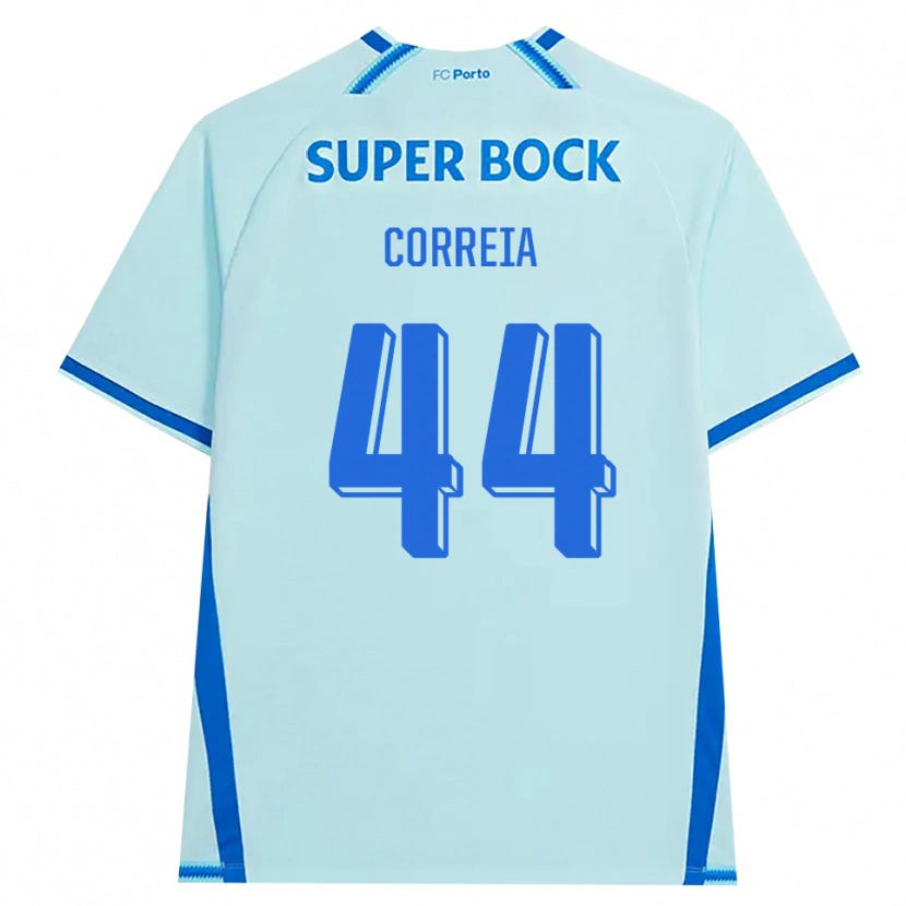 Danxen Kobiety Romain Correia #44 Jasny Cyjan Niebieski Trzeci Komplet Koszulka 2026/27 Koszulki Klubowe