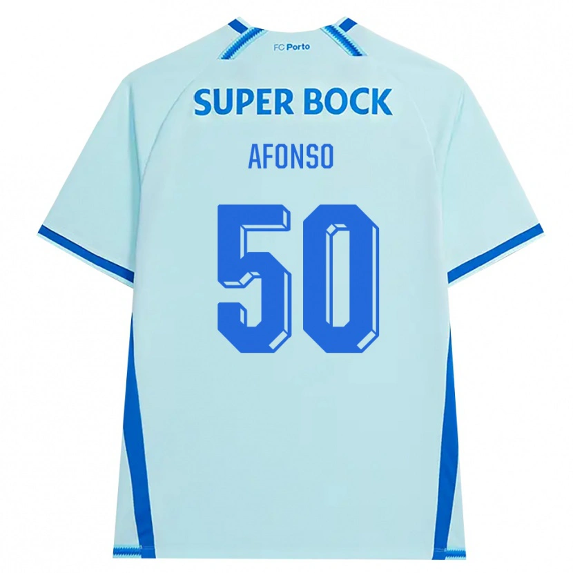 Danxen Kobiety João Afonso #50 Jasny Cyjan Niebieski Trzeci Komplet Koszulka 2026/27 Koszulki Klubowe