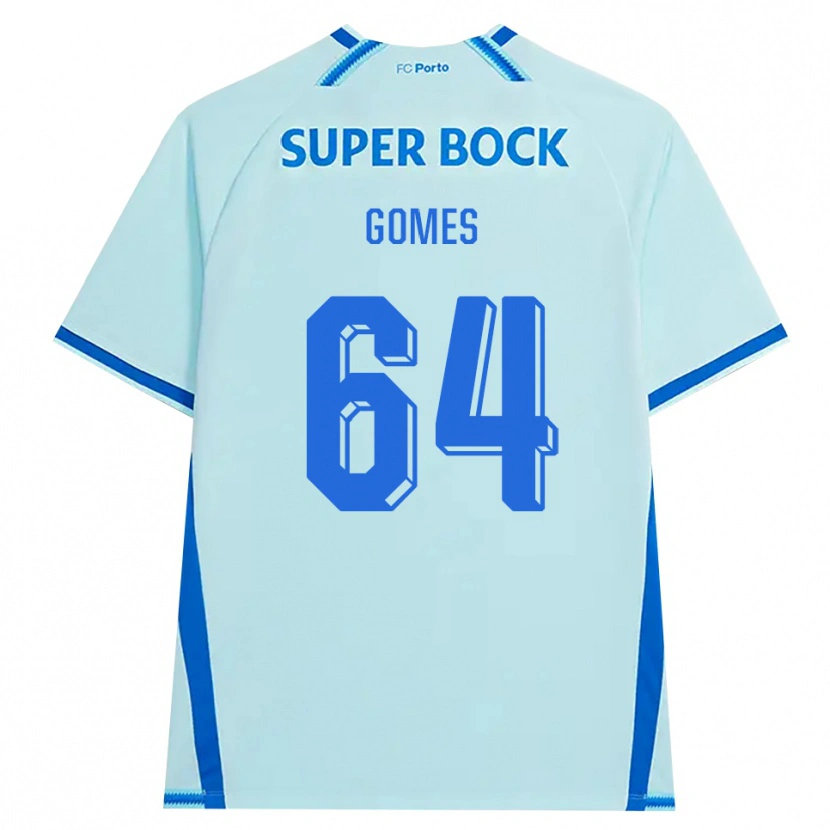Danxen Kobiety Luís Gomes #64 Jasny Cyjan Niebieski Trzeci Komplet Koszulka 2026/27 Koszulki Klubowe