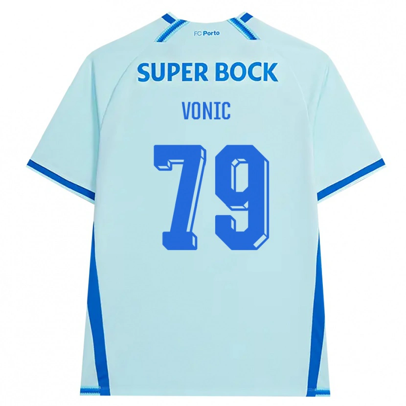 Danxen Kobiety Leonardo Vonić #79 Jasny Cyjan Niebieski Trzeci Komplet Koszulka 2026/27 Koszulki Klubowe