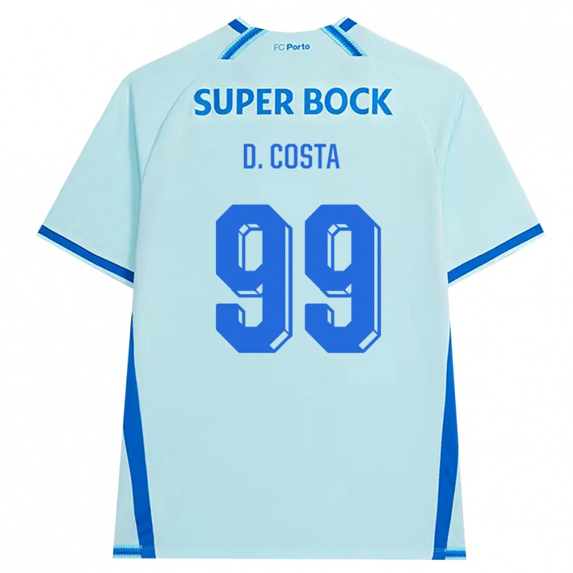 Danxen Kobiety Diogo Costa #99 Jasny Cyjan Niebieski Trzeci Komplet Koszulka 2026/27 Koszulki Klubowe