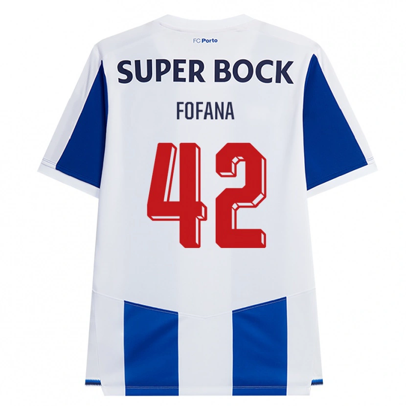 Danxen Kobiety Seko Fofana #42 Niebieski Biały Czerwony Domowa Koszulka 2026/27 Koszulki Klubowe