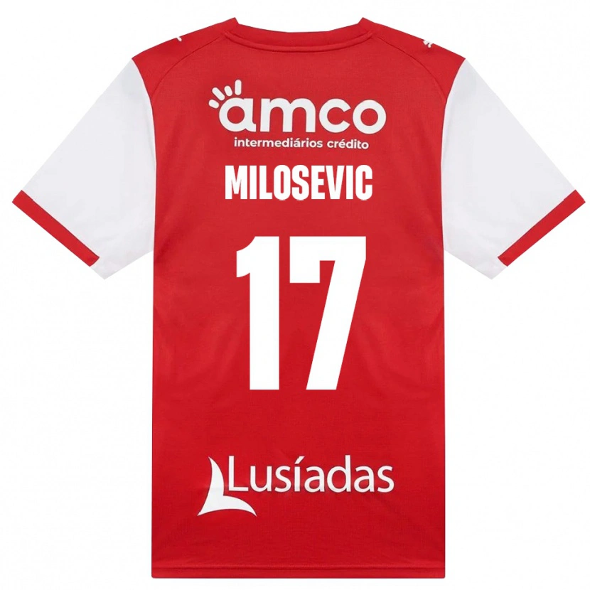 Danxen Kobiety Jovan Milosevic #17 Biały Czerwony Czarny Domowa Koszulka 2026/27 Koszulki Klubowe