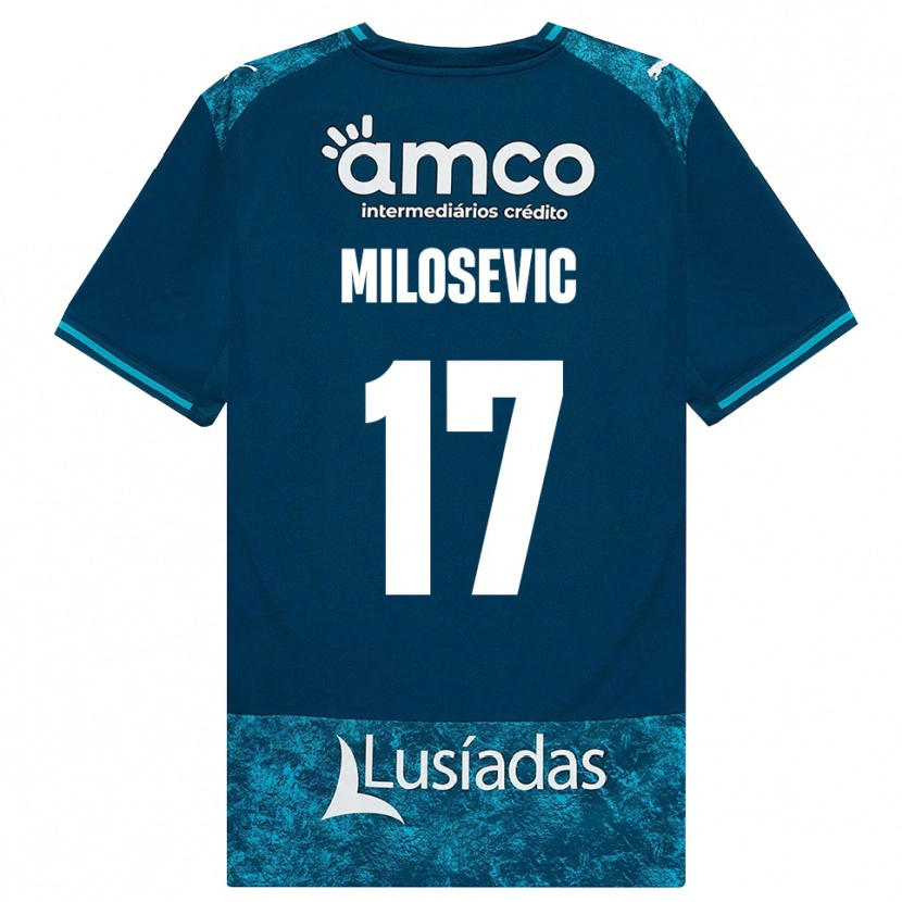 Danxen Kobiety Jovan Milosevic #17 Darkslategray Średni Turkus Wyjazdowa Koszulka 2026/27 Koszulki Klubowe