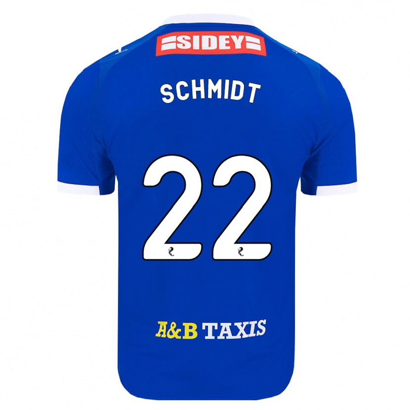 Danxen Kobiety Danny Schmidt #22 Niebieski Czerwony Żółty Domowa Koszulka 2026/27 Koszulki Klubowe