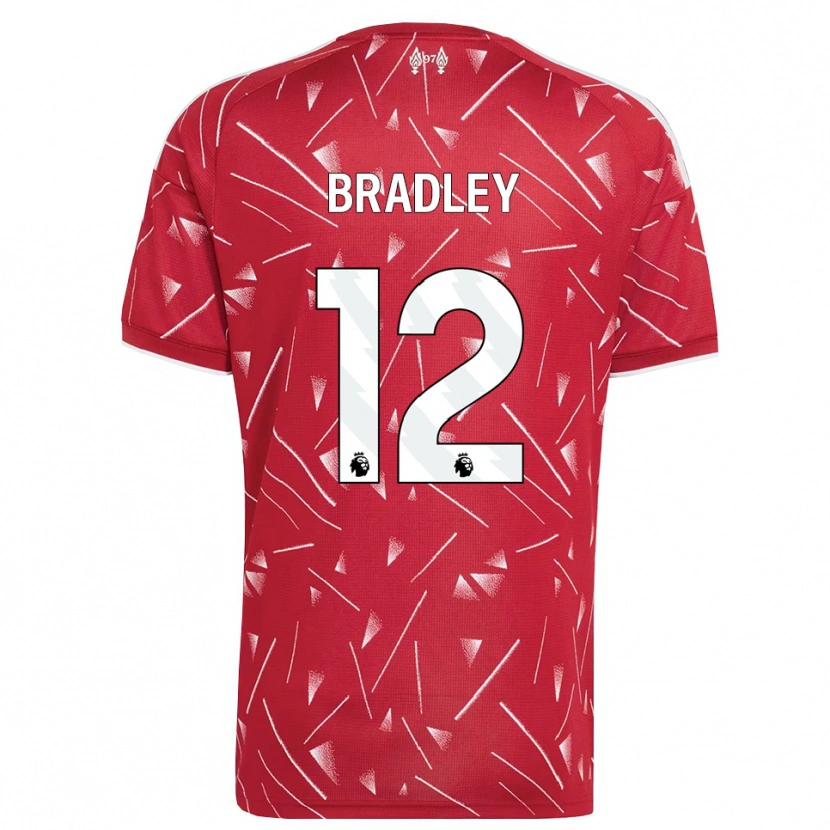 Danxen Dzieci Conor Bradley #12 Biały Czerwony Domowa Koszulka 2026/27 Koszulki Klubowe