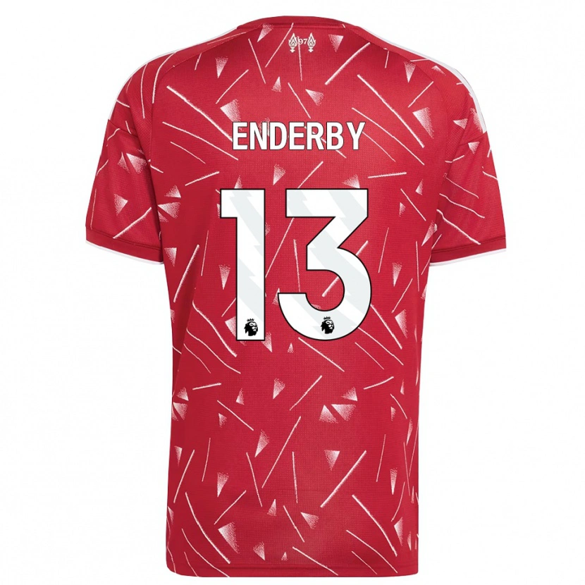 Danxen Dzieci Mia Enderby #13 Biały Czerwony Domowa Koszulka 2026/27 Koszulki Klubowe