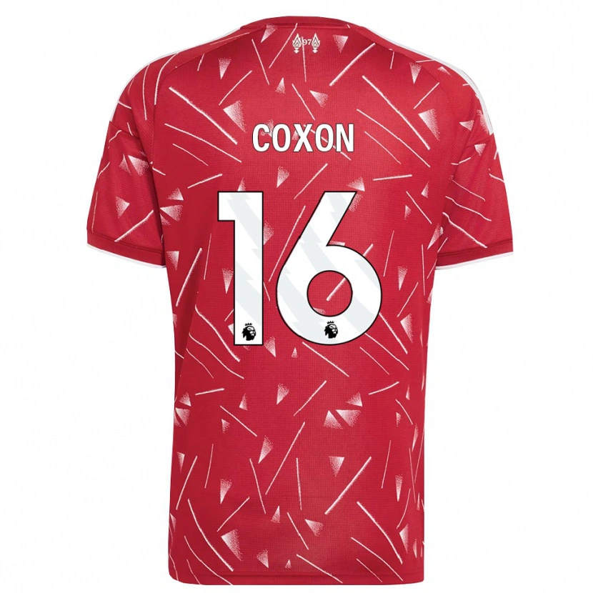 Danxen Dzieci Zak Coxon #16 Biały Czerwony Domowa Koszulka 2026/27 Koszulki Klubowe