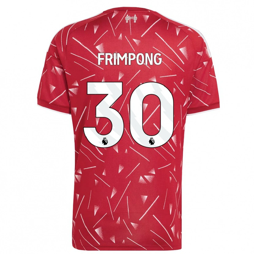 Danxen Dzieci Jeremie Frimpong #30 Biały Czerwony Domowa Koszulka 2026/27 Koszulki Klubowe
