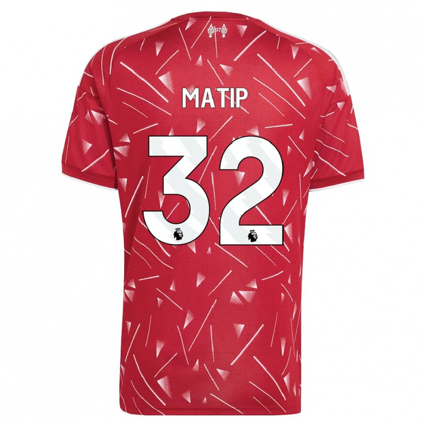 Danxen Dzieci Joel Matip #32 Biały Czerwony Domowa Koszulka 2026/27 Koszulki Klubowe
