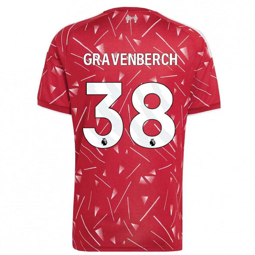 Danxen Dzieci Ryan Gravenberch #38 Biały Czerwony Domowa Koszulka 2026/27 Koszulki Klubowe