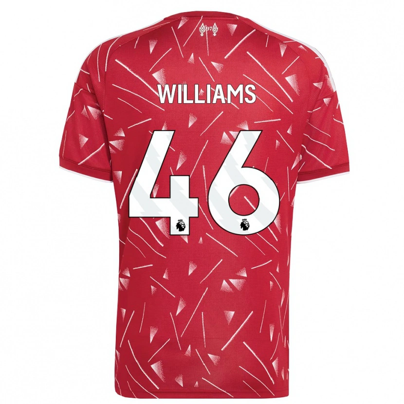Danxen Dzieci Rhys Williams #46 Biały Czerwony Domowa Koszulka 2026/27 Koszulki Klubowe