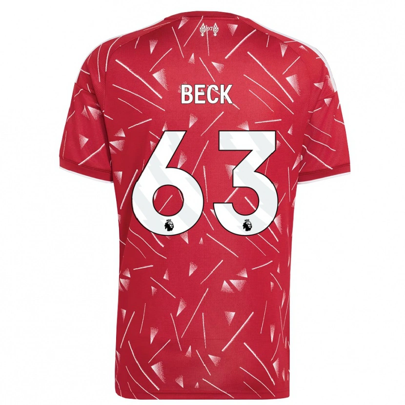 Danxen Dzieci Owen Beck #63 Biały Czerwony Domowa Koszulka 2026/27 Koszulki Klubowe