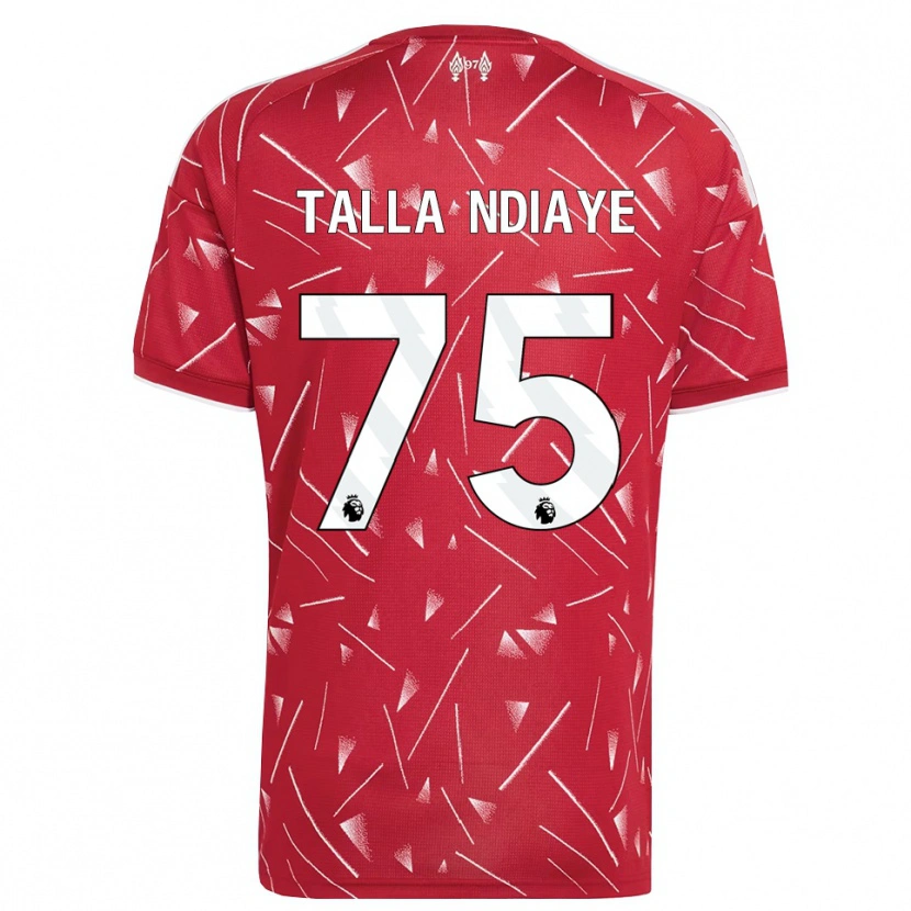 Danxen Dzieci Mor Talla Ndiaye #75 Biały Czerwony Domowa Koszulka 2026/27 Koszulki Klubowe