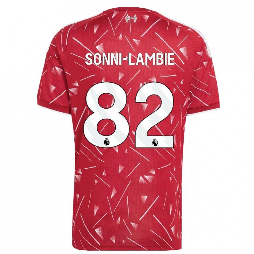 Danxen Dzieci Joshua Sonni-Lambie #82 Biały Czerwony Domowa Koszulka 2026/27 Koszulki Klubowe