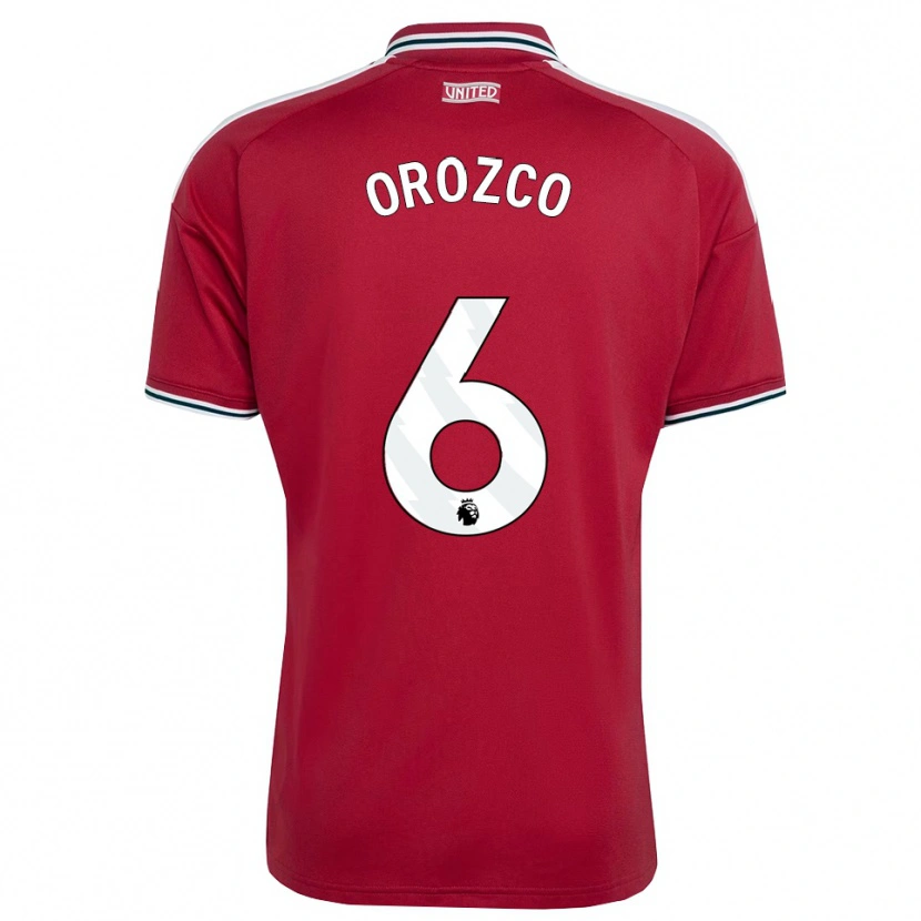 Danxen Dzieci Cristian Orozco #6 Czerwony Żółty Biały Domowa Koszulka 2026/27 Koszulki Klubowe