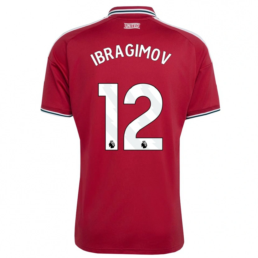 Danxen Dzieci Gazi Ibragimov #12 Czerwony Żółty Biały Domowa Koszulka 2026/27 Koszulki Klubowe
