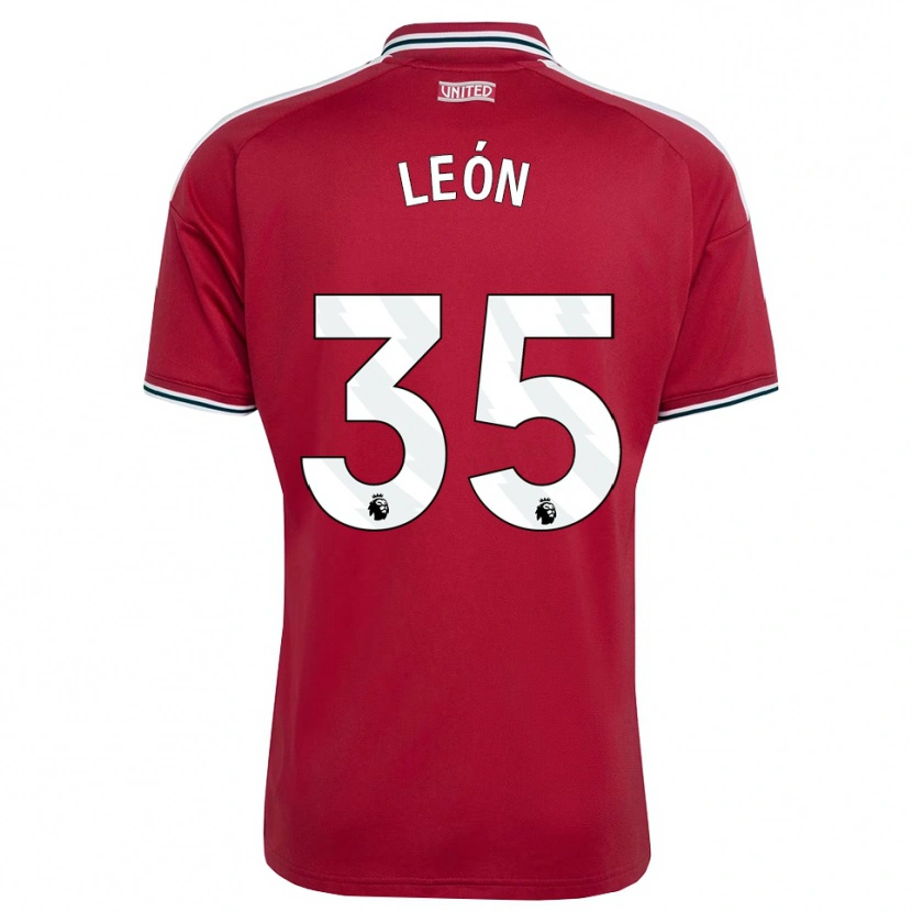 Danxen Dzieci Diego León #35 Czerwony Żółty Biały Domowa Koszulka 2026/27 Koszulki Klubowe