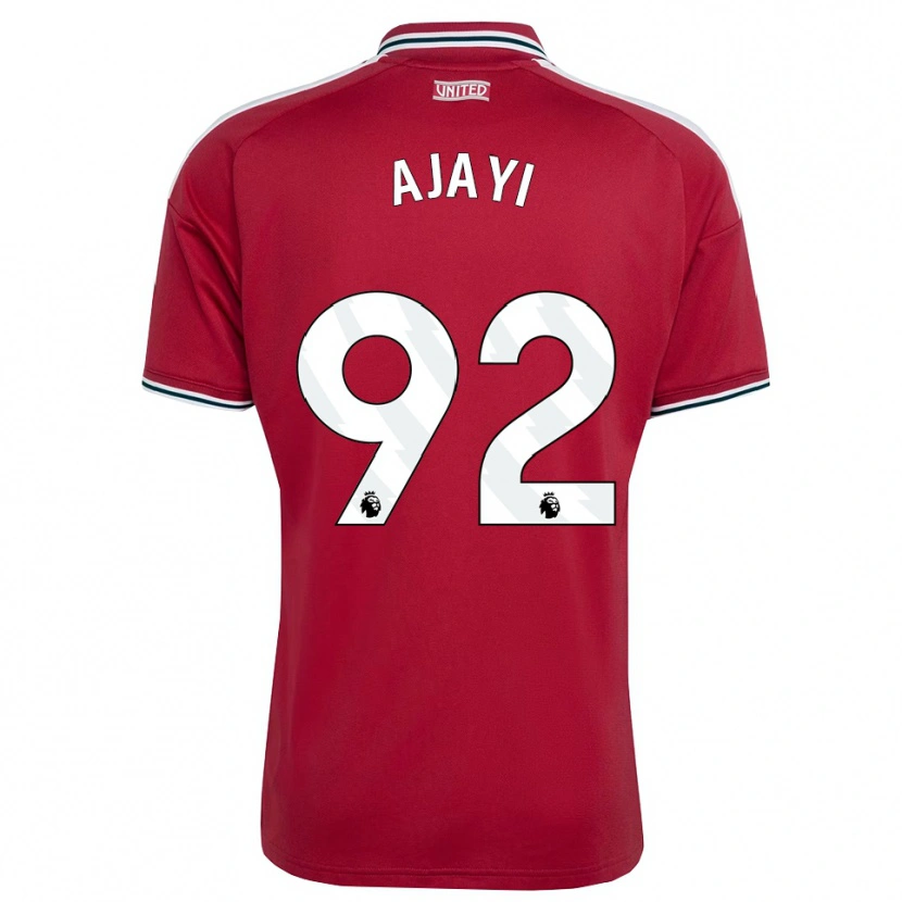 Danxen Dzieci Noah Ajayi #92 Czerwony Żółty Biały Domowa Koszulka 2026/27 Koszulki Klubowe