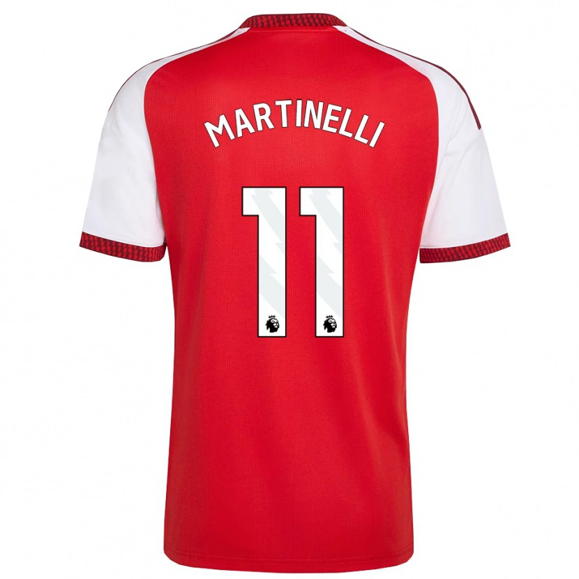Danxen Dzieci Gabriel Martinelli #11 Czerwony Biały Czarny Domowa Koszulka 2026/27 Koszulki Klubowe