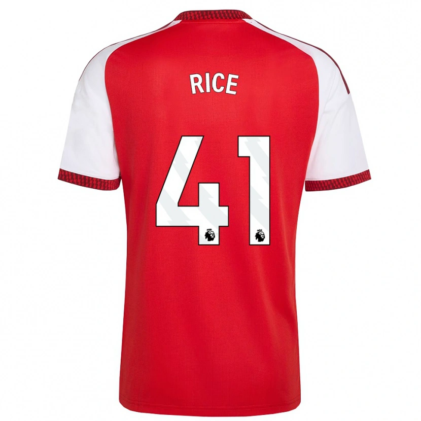 Danxen Dzieci Declan Rice #41 Czerwony Biały Czarny Domowa Koszulka 2026/27 Koszulki Klubowe