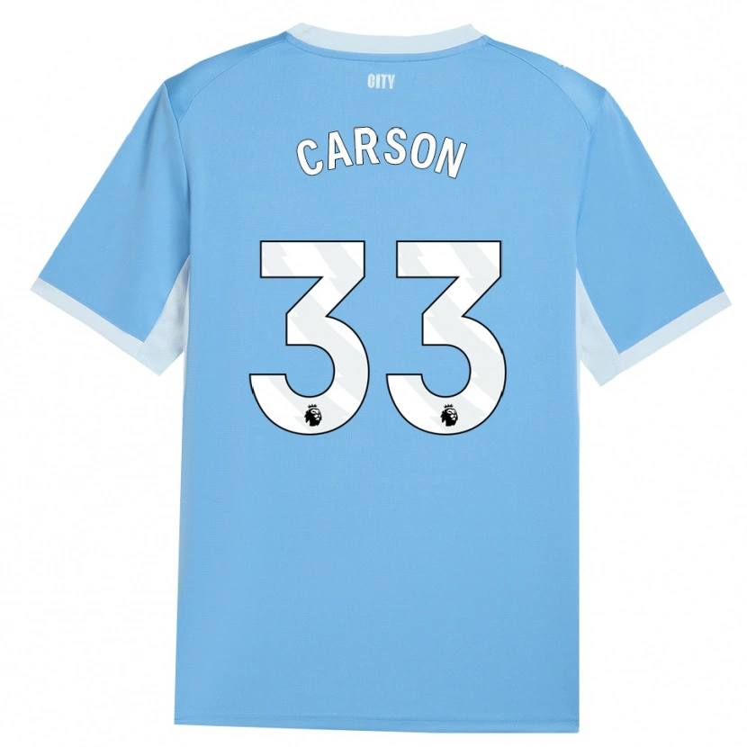 Danxen Dzieci Scott Carson #33 Jasnoniebieski Biały Domowa Koszulka 2026/27 Koszulki Klubowe