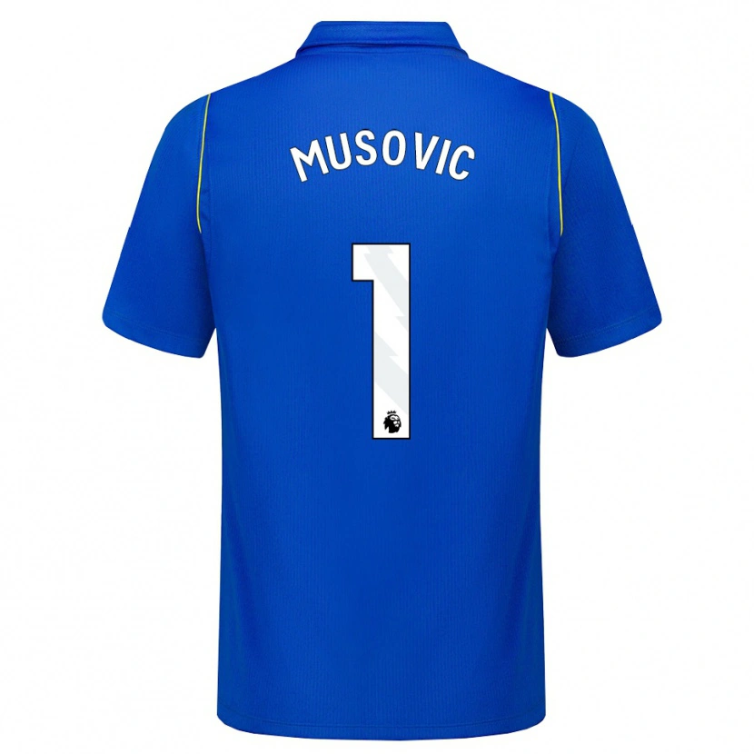 Danxen Dzieci Zecira Musovic #1 Niebieski Żółty Domowa Koszulka 2026/27 Koszulki Klubowe