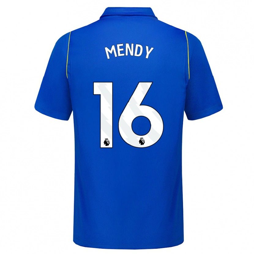 Danxen Dzieci Edouard Mendy #16 Niebieski Żółty Domowa Koszulka 2026/27 Koszulki Klubowe