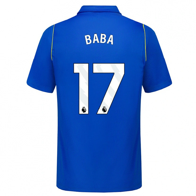 Danxen Dzieci Abdul-Rahman Baba #17 Niebieski Żółty Domowa Koszulka 2026/27 Koszulki Klubowe