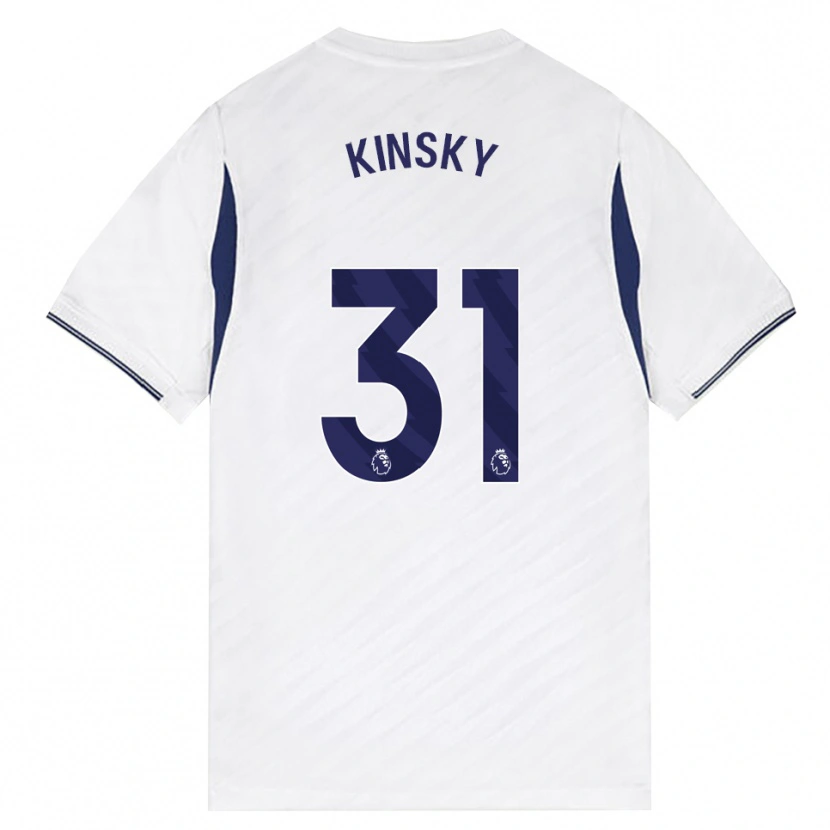 Danxen Dzieci Antonín Kinský #31 Biały Czerwony Fioletowy Domowa Koszulka 2026/27 Koszulki Klubowe