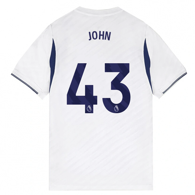 Danxen Dzieci Nile John #43 Biały Czerwony Fioletowy Domowa Koszulka 2026/27 Koszulki Klubowe